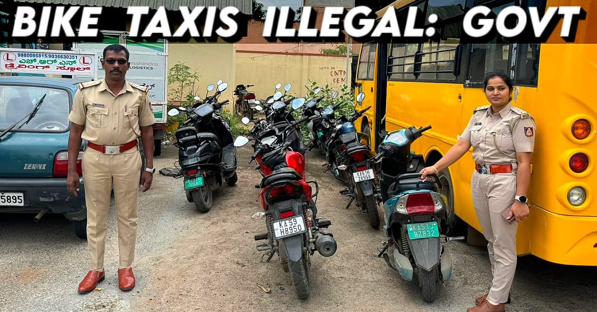 rapido bike taxis seized bengaluru